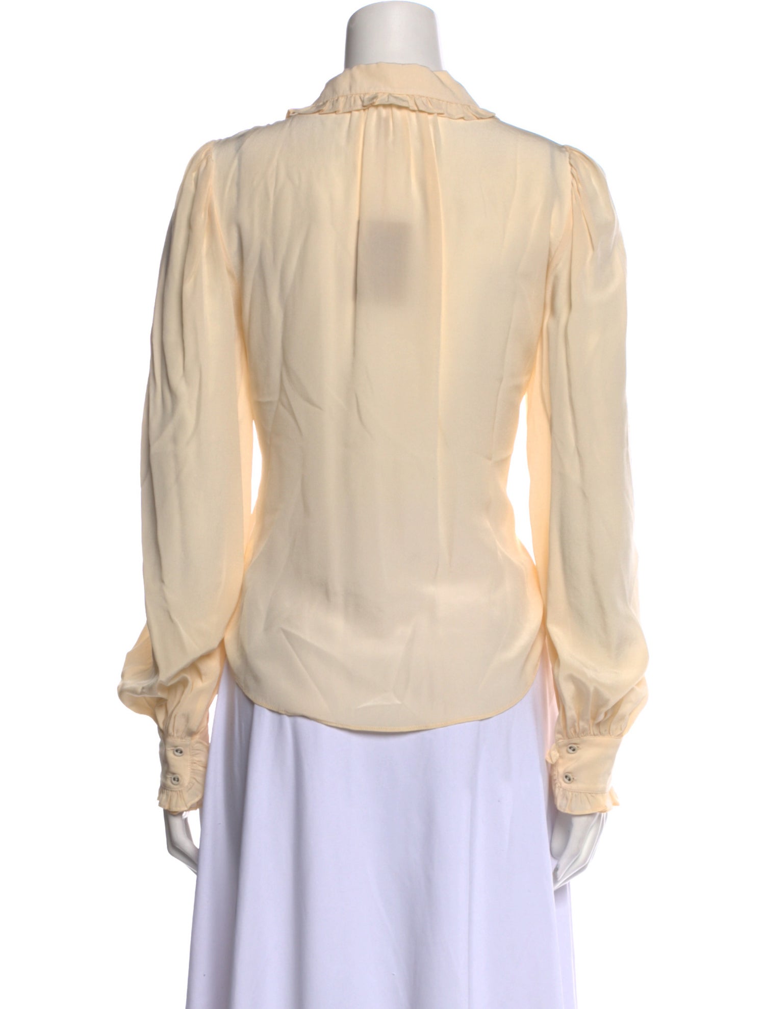 Ulla Johnson Silk Long Sleeve Button-Up Top